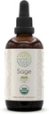 HerbEra Sage B120 USDA Teinture biologique (extrait sans alcool, gouttes à base de plantes de haute puissance) Sauge biologique certifiée (Salvia officinalis) Feuille séchée (4 oz)
