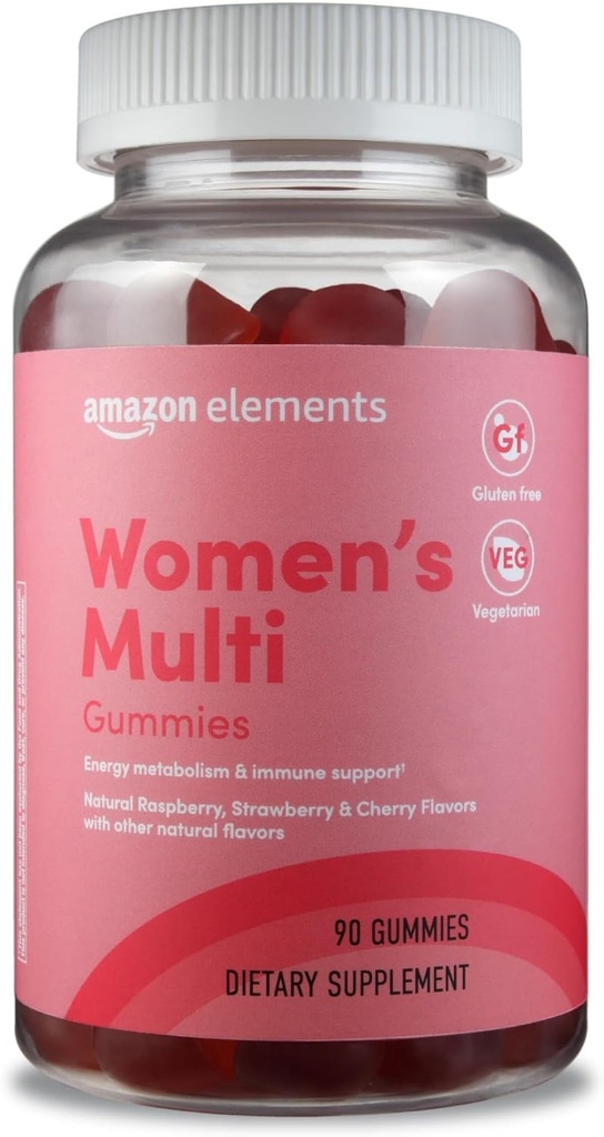 Eléments - Femmes Adultes Multivitamines Biologiques, 90 Gummées (30 portions), Végétariens, Sans gluten (précédemment Revly)