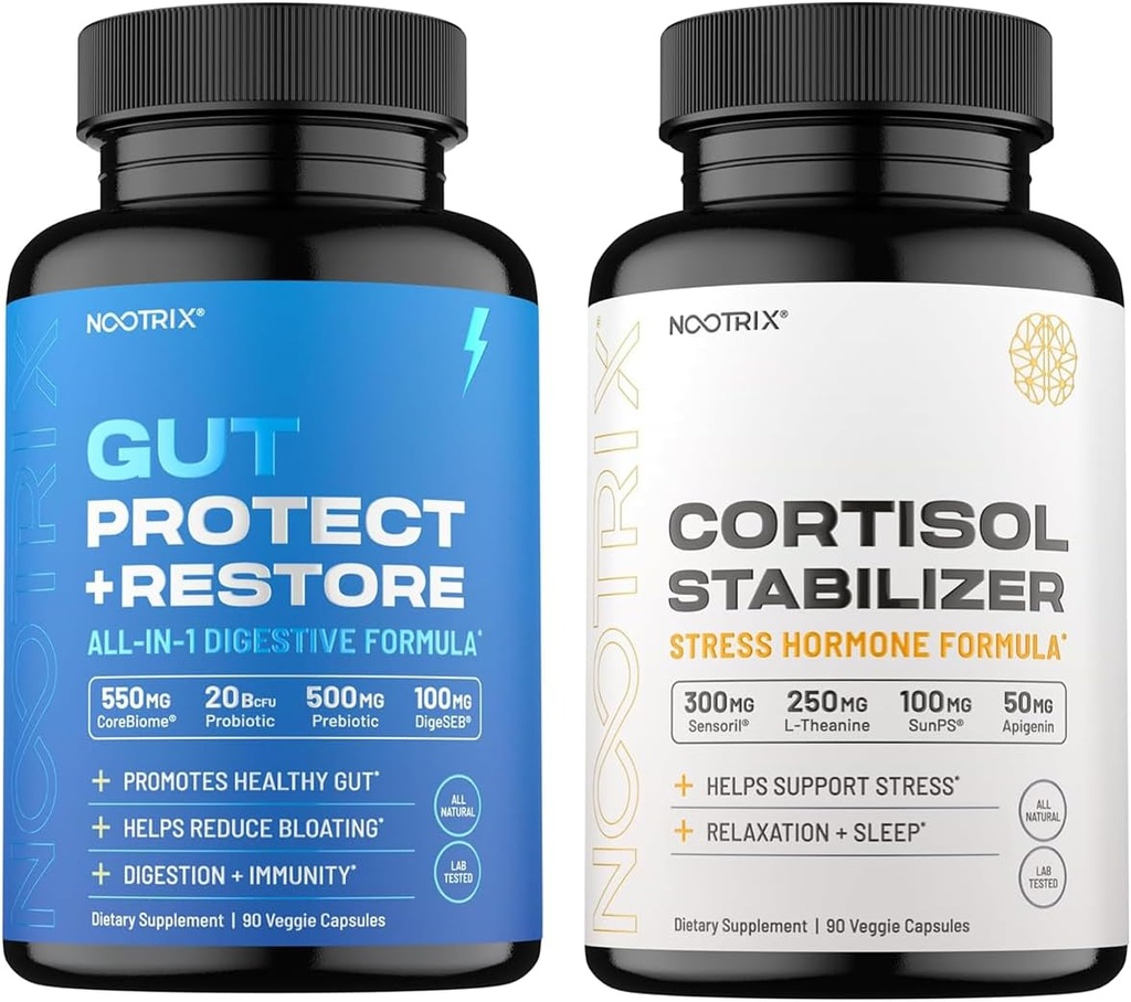 Nootrix Cortisol Stabilisateur et gestionnaire et Gut Health Support