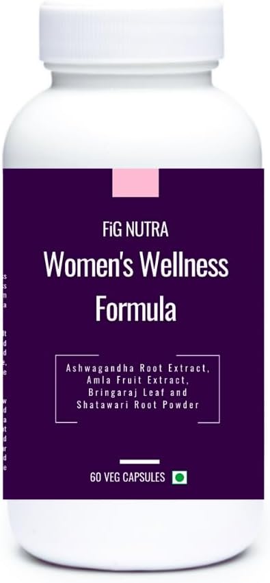 FiG Nutra’s Women’s Wellness Formula – Comprehensive Support for Vitality, Immunity, Stress Relief & Hormonal Balance – 60 Veg Caps