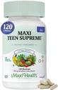 Teen Vitamins for Boys 12-17 - Teen Multivitamin Supreme with D3, Iron, Calcium, Biotin, Digestive Enzymes – Teenager Boy Multi Vitamins for Energy, Brain & Mood Support – 120 Count