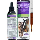 Cat & Dog Traitement du trac urinaire, support pour chiens et chats, soins puissants mais doux pour animaux de compagnie, avec canneberge liquide et glucosamine, goût de poulet, bouteille de 6 oz, 1 paquet