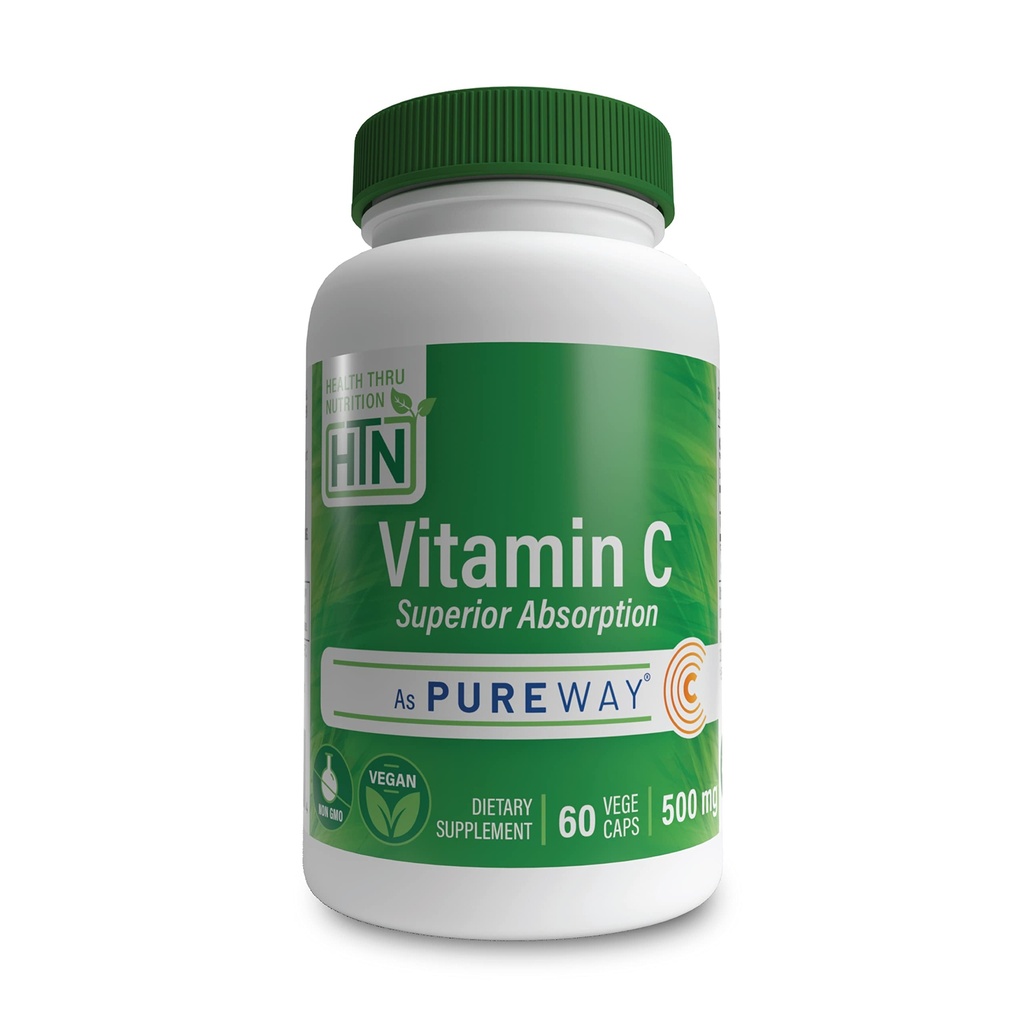 Santé Thru Nutrition Vitamine-C 500mg comme PureWay-C 60 Vegecaps Absorption Supérieure