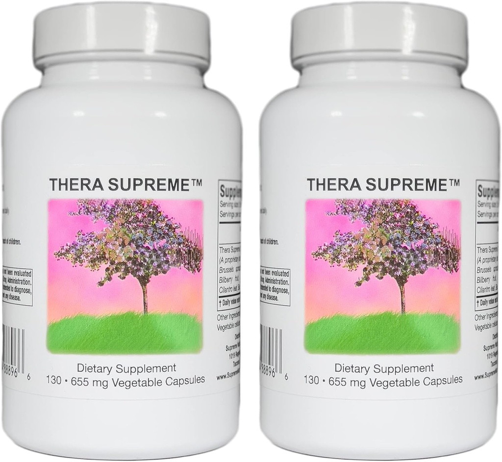 Supreme Nutrition Thera Supreme, 130 Pure Herbal Combination Vegetarian Capsules | 2 Pack