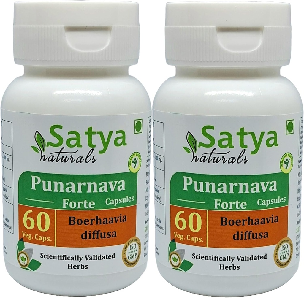 Punarnava Forte Capsule 500 mg. 60 Veg. Capsule.