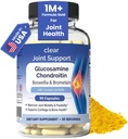 Glucosamine Chondroïtine MSM avec Turmeric & Boswellia 90 Capsules.com Supplément de soutien conjoint 8-en-1 pour la flexibilité et la mobilité.com Supplément de soutien conjoint pour les hommes et les femmes.