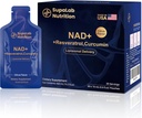 Supplément NAD+ Resvératrol 300mg Nicotinamide Adenine Dinucléotide, 200mg Curcuminoides et 500mg Olive Leaf - Supplément NAD haute pureté pour anti-âge, énergie, focus