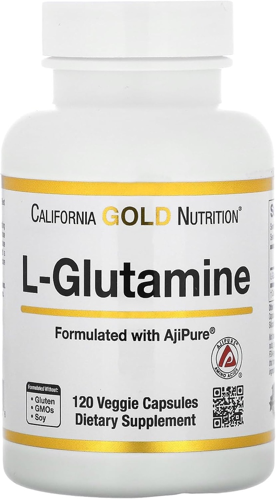 California Gold Nutrition L-glutamine, AjiPure, 120 gélules de Veggie (500 mg par gélule)