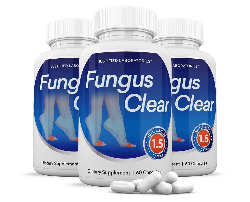 Laboratoires justifiés (3 Pack) Fongus clair 1,5 milliard CFU pilules probiotiques 180 capsules