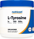 Poudre de L-Tyrosine Nutricost 100 grammes (100 portions) - 1G par portion