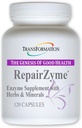 TRANSFORMATION LE GÉNÉSIS DE BONNE SANTÉ RéparationZyme Mélange d'enzyme digestive à haute puissance Supplément naturel avec extraits d'herbes et minéraux essentiels pour Gut, digestion et bien-être global, 120 Capsule