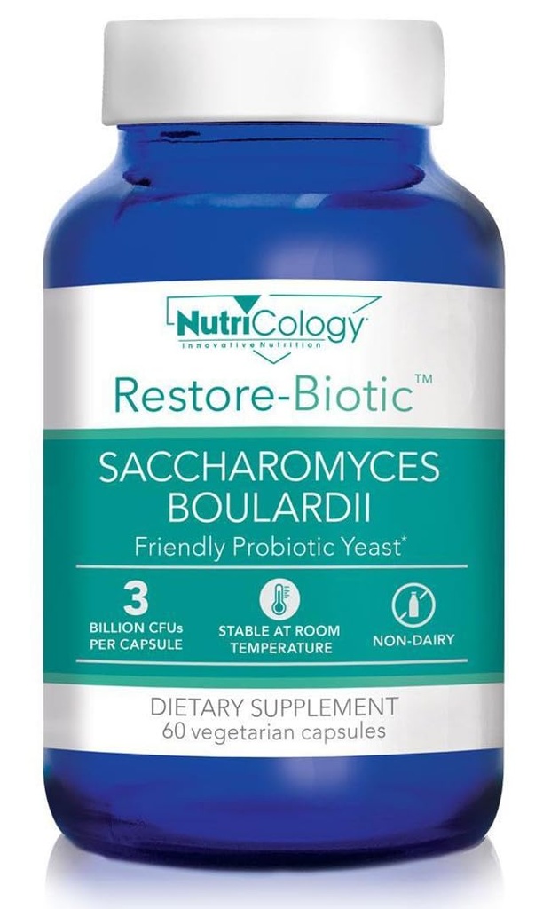Nutricologie Saccharomyces Boulardii Probiotic Supplement - S. Boulardii Probiotic Yeast 450mg, établissement probiotique amical, soutien des IG - 120 Compte