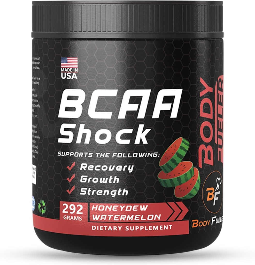 Poudre d'énergie acide amino avec BCAA, meilleure boisson de récupération intra et post entraînement, récupération musculaire et poudre d'endurance avec BCAA soutient la croissance musculaire, le parfum de miel, 292g - Fabriqué aux États-Unis