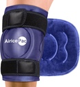 Paquet de glace pour soulager la douleur au genou, gel réutilisable Enveloppe de glace pour blessures, gonflement, chirurgie de remplacement du genou, traitement par compression froide pour l'arthrite, ménisque et ACL, bleu