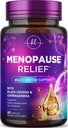 Suppléments de ménopause pour les femmes avec Cohosh Noir - naturel, flash chaud doux, sueurs nocturnes et soutien hormonal, Ménopause avec Dong Quai, énergie et équilibre, sans OGM et sans gluten - 60 capsules