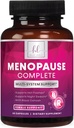 Suppléments de ménopause pour les femmes avec Cohosh Noir - naturel, flash chaud doux, sueurs nocturnes et soutien hormonal, Ménopause avec Dong Quai, énergie et équilibre, sans OGM et sans gluten - 60 capsules