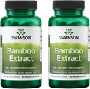 Extrait de bambou de Swanson - Supplément naturel de cheveux, de peau et de ongles - 70% de contenu de silice soutenant la formation de collagène et la croissance des os - (60 capsules de légumes, 300 mg chacune) (2 boîtes)