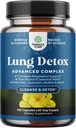 Lung Detox Mullein Leaf Capsules - Purifying Mullein Lung Cleanse Complex avec NAC Quercetin & Cordyceps Extraits - Supplément respiratoire à base de plantes foliaires pour l'immunité sinusale et le soutien respiratoire