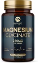 Magnésium Glycinat Chélaté pour l'absorption maximale - Supports os, muscles, nerfs et santé cardiaque, soutien du sommeil et du stress de la nature, meilleures pilules de supplément de magnésium pour le soutien du corps entier - 180 comprimés