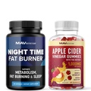 MAV NUTRIITION Nuit Capsules de brûleur de graisse et Gummées de vinaigre de cidre de pomme