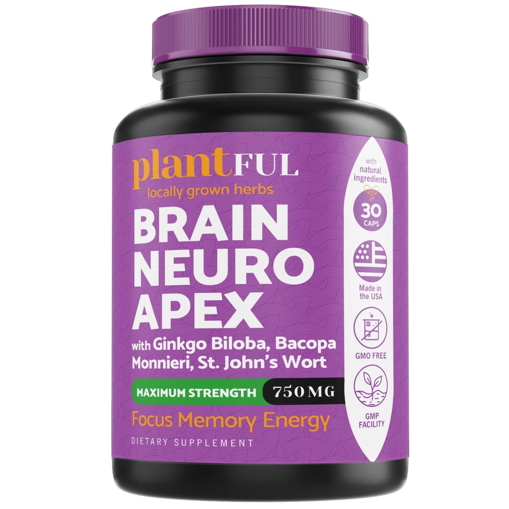 Supplément Cerveau Nootropique pour Focus, Energy, Memory & Clarity Booster