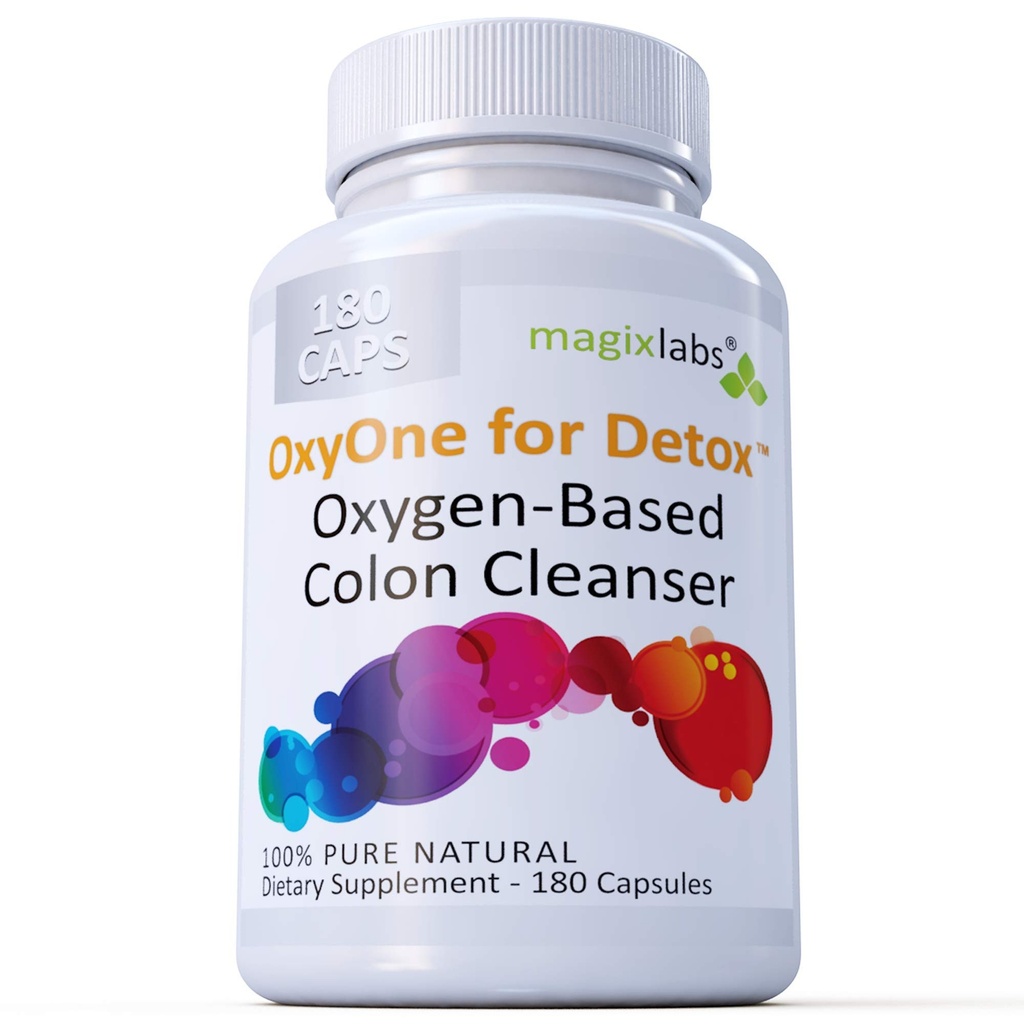 OxyOne pour le désintoxication – Puissant tout nettoyant naturel à base d'oxygène (poudre de magnésium Oxy) pour le désinfecter + désinfecter - 180 capsules