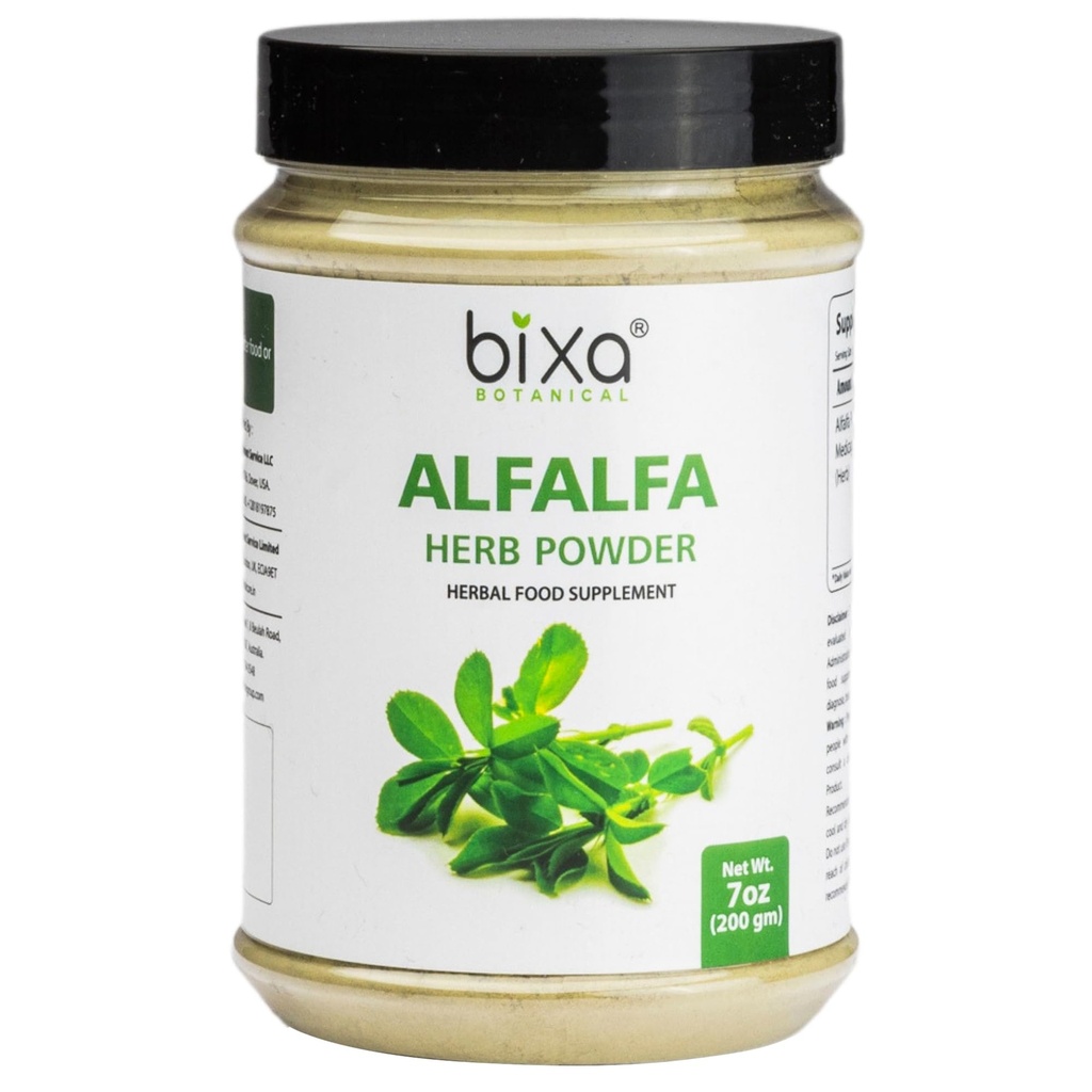 Bixa BOTANIQUE poudre d'alfalfa pure (Medicago Sativa) Super-aliments.
