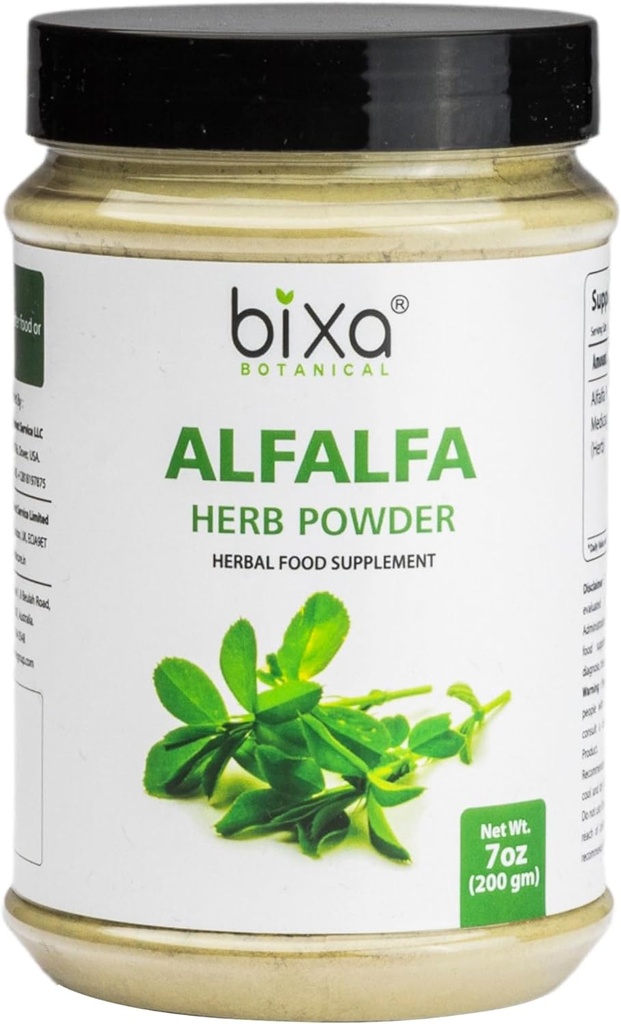 Bixa BOTANIQUE poudre d'alfalfa pure (Medicago Sativa) Super-aliments.