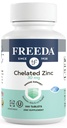 Freeda Chélaté Zinc 30mg – TRAACS® Bisglycinate de zinc pour haute absorption – Végétalien, Kosher, doux sur l'estomac – Soutien immunitaire pour les adultes, les hommes et les femmes – 100 comprimés minuscules