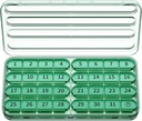 Zoksi Monthly Pill Organizer 1 fois par jour, 30 jours Pill Box Organizer Une fois par jour, un mois grand cas de pilule pour les voyages, 31 jours conteneur médical quotidien pour les vitamines, suppléments et médicaments (Olive)