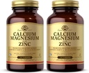Solgar Calcium Magnésium Plus Zinc, 100 comprimés (paquet de 2) - Promotion des os et des dents sains - Soutienne la fonction nerveuse et musculaire - Non-OGM, végétalien, sans gluten, sans laiterie, sans casher - 66 portions totales