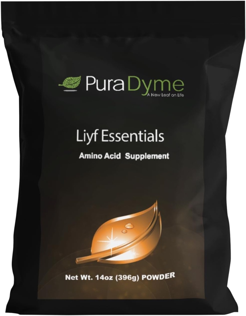 Puradyme Liyf Poudre essentielle de protéines acides aminés et supplément alimentaire - 14 onces - Formulé pour la promotion de l'énergie et de la longévité