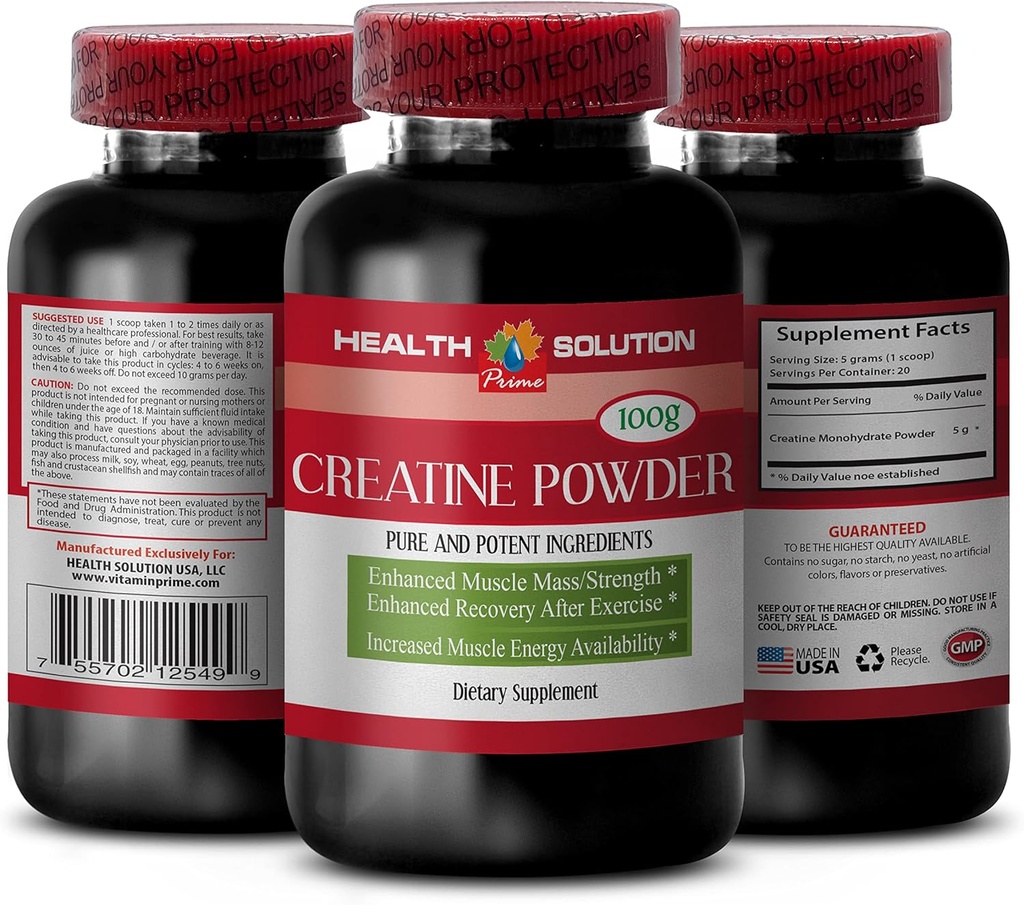 Créatine monohydraté organique - CREATINE POWDER 100g - stimuler la croissance musculaire - créatine monohydratée poudre - créatine micronisée monohydratée - créatine monohydratée poudre 5g - créatine micronisée 1 Bot