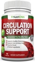 Support de la circulation du sang - All Herbal Supplement for Healthy Blood Flow, Arteries & Veins - Promote le confort des jambes - Avec Hawthorn, Niacin, L-Arginine, Boucher, Broom, Cayenne Pepper, Horse Chestnut