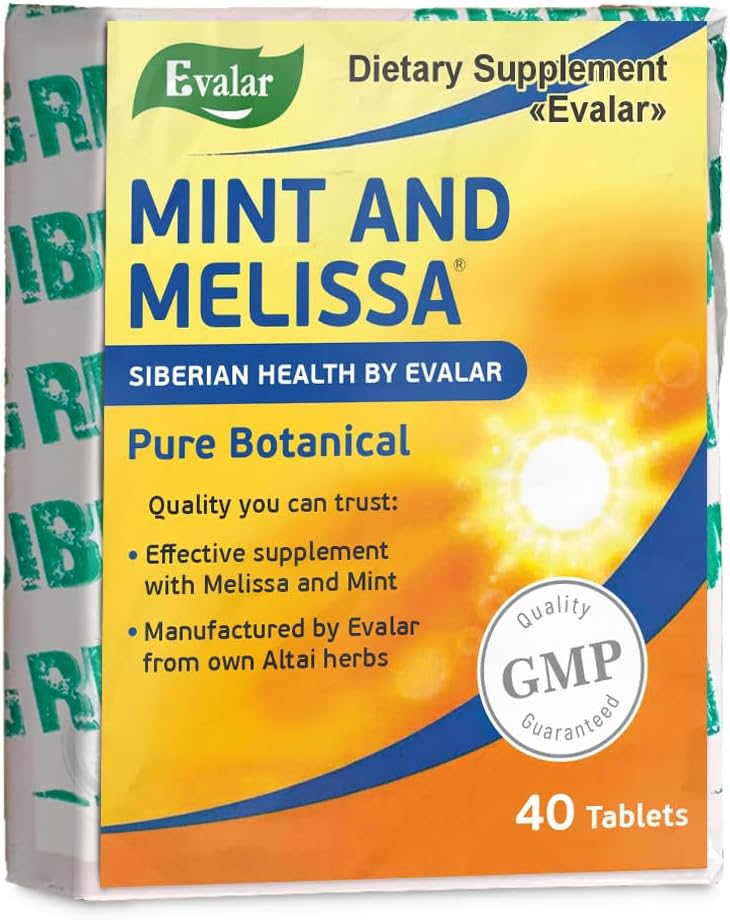 Evalar Melissa Mint Herbes Sibériennes Relaksozan 40 Tabs