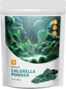 Poudre de Chlorella naturelle avec 12 oz - Poudre de Chlorophylle, soutient le système immunitaire et la fonction hépatique, garder la jeunesse, végétalien, riche en protéines végétales et vitamines.