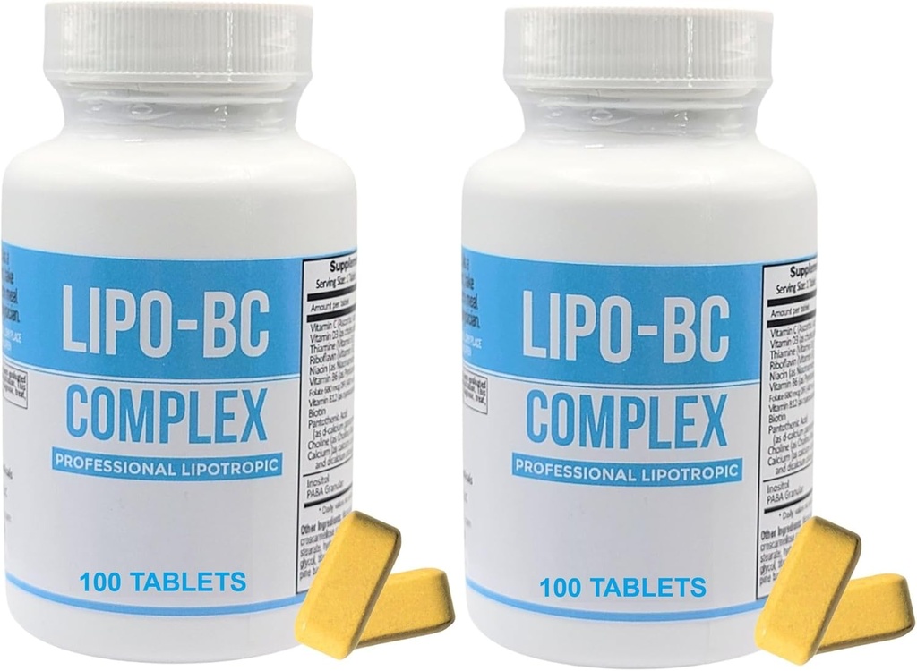 Lipo BC Complex 100 Tablets (2 Pack) 200 Tablets Total