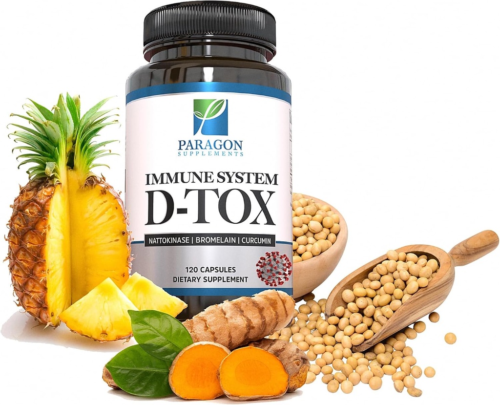 Suppression des protéines d'épike - Formule originale de désintoxication d'épike avec Nattokinase, Bromelain & Curcumin - Supplément 3-en-1 du système immunitaire - Non-OGM, végétalien, sans gluten - Fabriqué aux États-Unis - 120 capsules (30 jours d'approvisionnement)