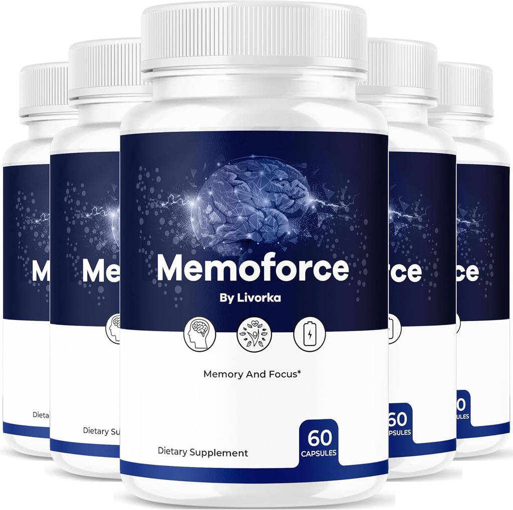(5 Pack) Supplément Cerveau de Mémoforce - Pilules de Formule Premium de Mémoforce officielle, Supplément Cerveau de Mémo Force de soutien avancé pour le bien-être et la santé globale, Avis de Mémoforce, 300 Capsules pendant 5 mois