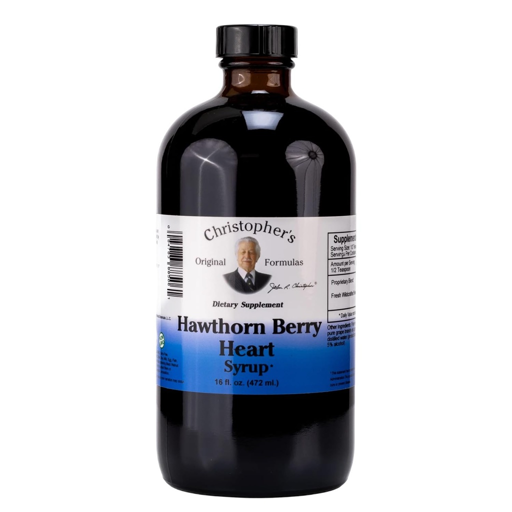 Christopher's Original Formulas Hawthorn Berry Heart Syrup - 16 fl oz | Natural Herbal Blend for General Wellness