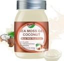 Mousse de mer Bio crue, Gel de mousse de mer Irlandaise 15OZ Gel de massage de mer (Coconut)