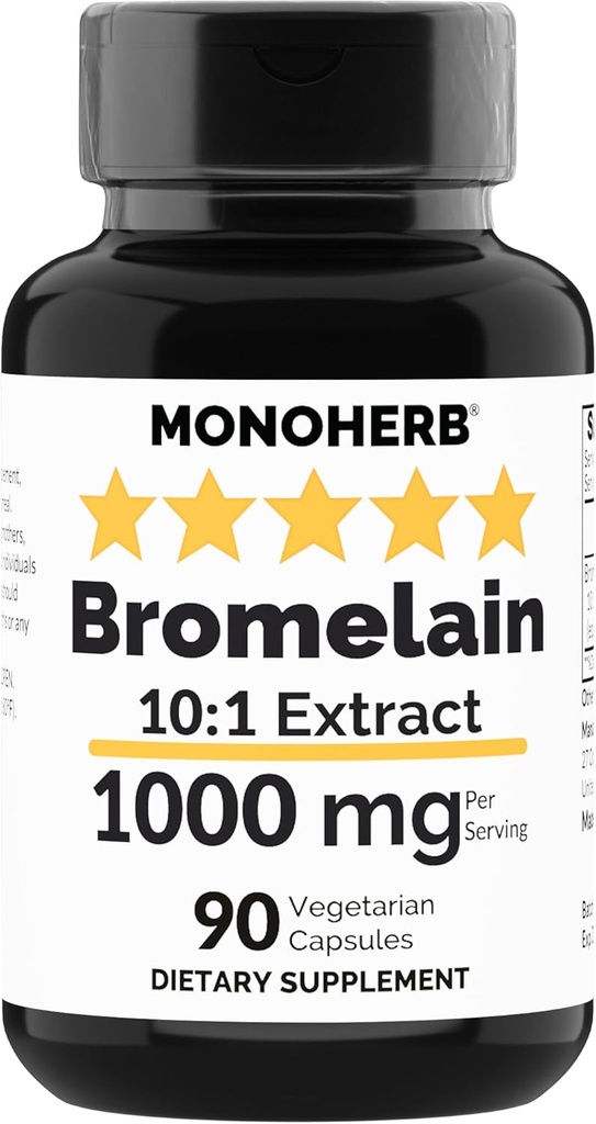 MONOHERB Extrait de bromelain 1000 mg - 90 Capsules végétariennes
