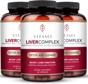 VITASEI Liver Cleanse Detox & Repair, Complexe hépatique W/Milk Thistle Extract, Garcinia, Curcumin C3, Supplément à base de plantes de soutien, Formule de désintoxication pour les femmes et les hommes, 60 Capsule (Pack of 3)