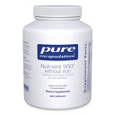 Encapsulations pures Nutrient 950 Sans Iron. Supplément pour soutenir la santé cardiovasculaire, immunitaire et cellulaire, les os, le métabolisme hormonal et l'utilisation des glucides.