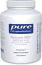 Encapsulations pures Nutrient 950 Sans Iron. Supplément pour soutenir la santé cardiovasculaire, immunitaire et cellulaire, les os, le métabolisme hormonal et l'utilisation des glucides.