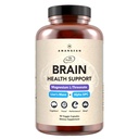 Supplément Cerveau AMANDEAN. Soutien cognitif nootrope pour la mémoire, Focus, Clarity. Magnésium L-Thréonate (Magtein), extrait de champignons de la Mane de Lion, complexe de choline Alpha GPC. 90 Capsules de légumes.