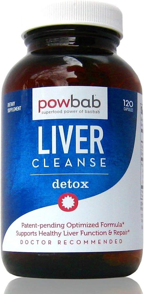 powbab foie nettoyer désintoxication. #1 Patent-Pending Formule de réparation optimisée. Foie Md Focus Recherche avec Baobab biologique, poudre de betterave et Goji. Beats Thistle de lait Silymarin & Dandelion (120 capsules)