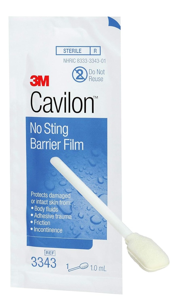 3M™ Cavilon™ No Sting Barrier Film, 3343, 1ML Wand, 25 Each / Carton, 4 Carton / Case