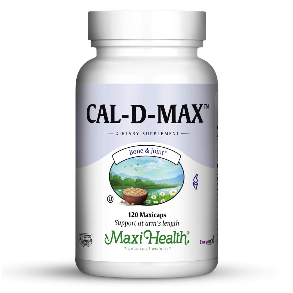 Maxi Health Cal-D-Max - Citrate de calcium - avec vitamine D3 - Soutien osseux - 120 Capsules - Casher