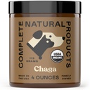 Complete Natural Products Organic Chaga Mushroom Powder for Pets Immune Support & Joint Health - 4oz